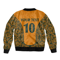 Custom Australia Rugby Championship 2024 Bomber Jacket Aboriginal Art Tattoo Pattern LT03 - Polynesian Pride