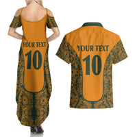 Custom Australia Rugby Championship 2024 Couples Matching Summer Maxi Dress and Hawaiian Shirt Aboriginal Art Tattoo Pattern