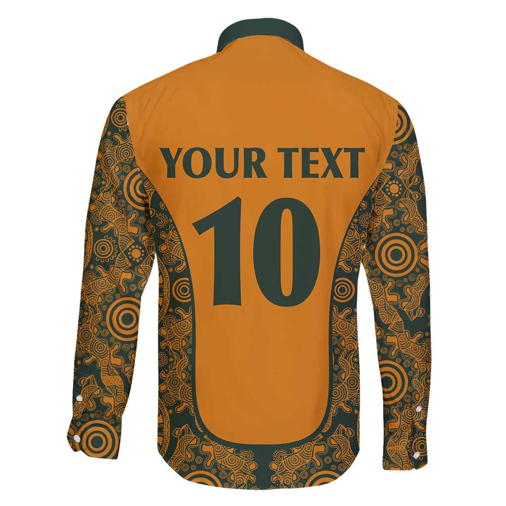 Custom Australia Rugby Championship 2024 Family Matching Short Sleeve Bodycon Dress and Hawaiian Shirt Aboriginal Art Tattoo Pattern