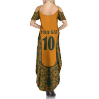 Custom Australia Rugby Championship 2024 Family Matching Summer Maxi Dress and Hawaiian Shirt Aboriginal Art Tattoo Pattern LT03 - Polynesian Pride