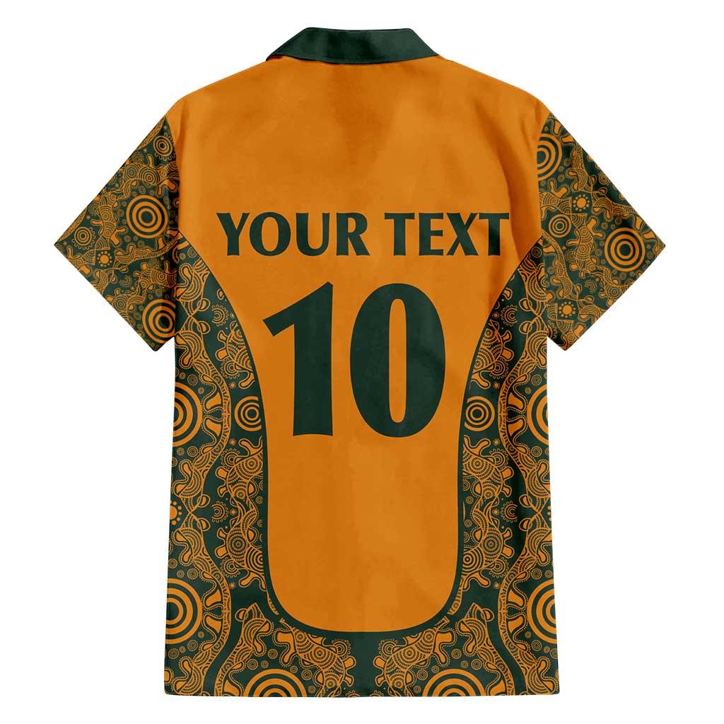 Custom Australia Rugby Championship 2024 Family Matching Tank Maxi Dress and Hawaiian Shirt Aboriginal Art Tattoo Pattern LT03 - Polynesian Pride