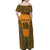 Custom Australia Rugby Championship 2024 Off Shoulder Maxi Dress Aboriginal Art Tattoo Pattern