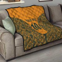 Custom Australia Rugby Championship 2024 Quilt Aboriginal Art Tattoo Pattern LT03 - Polynesian Pride
