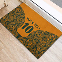 Custom Australia Rugby Championship 2024 Rubber Doormat Aboriginal Art Tattoo Pattern