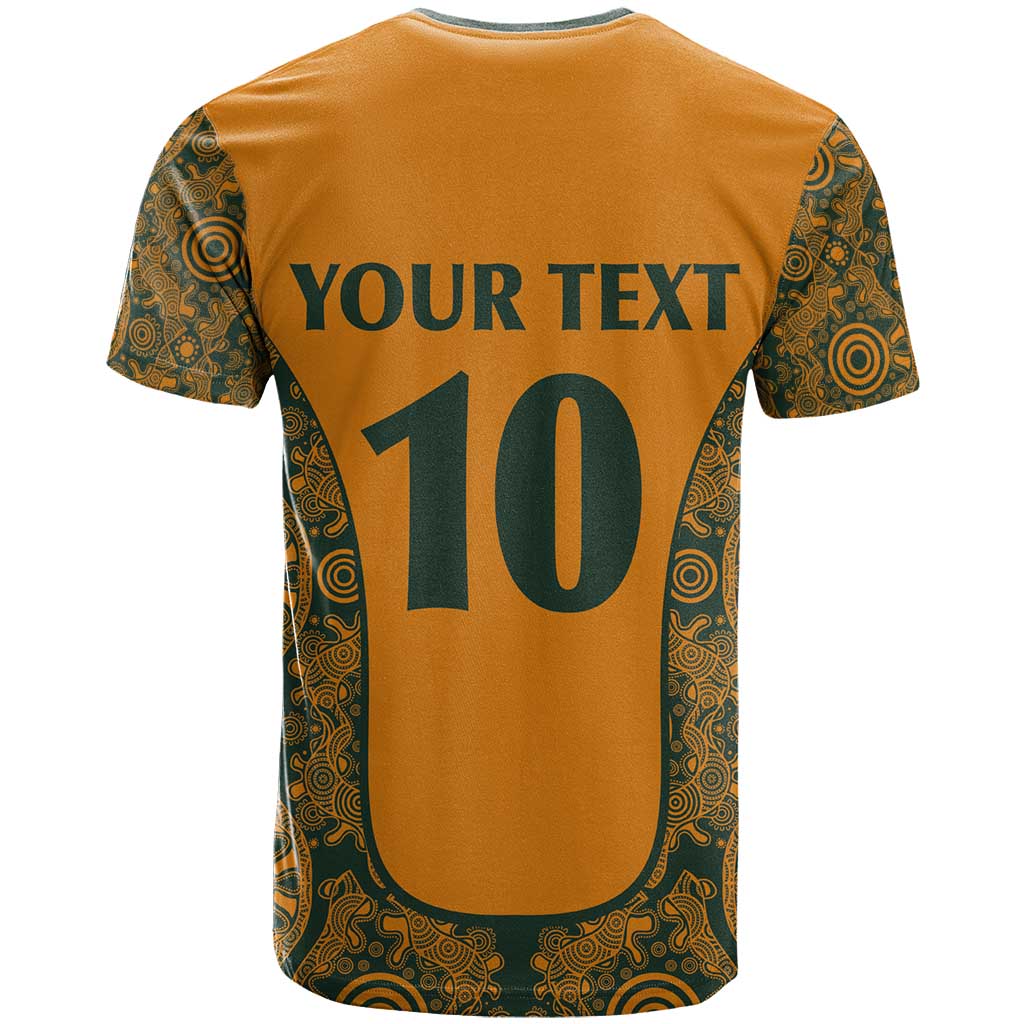 Custom Australia Rugby Championship 2024 T Shirt Aboriginal Art Tattoo Pattern LT03 - Polynesian Pride