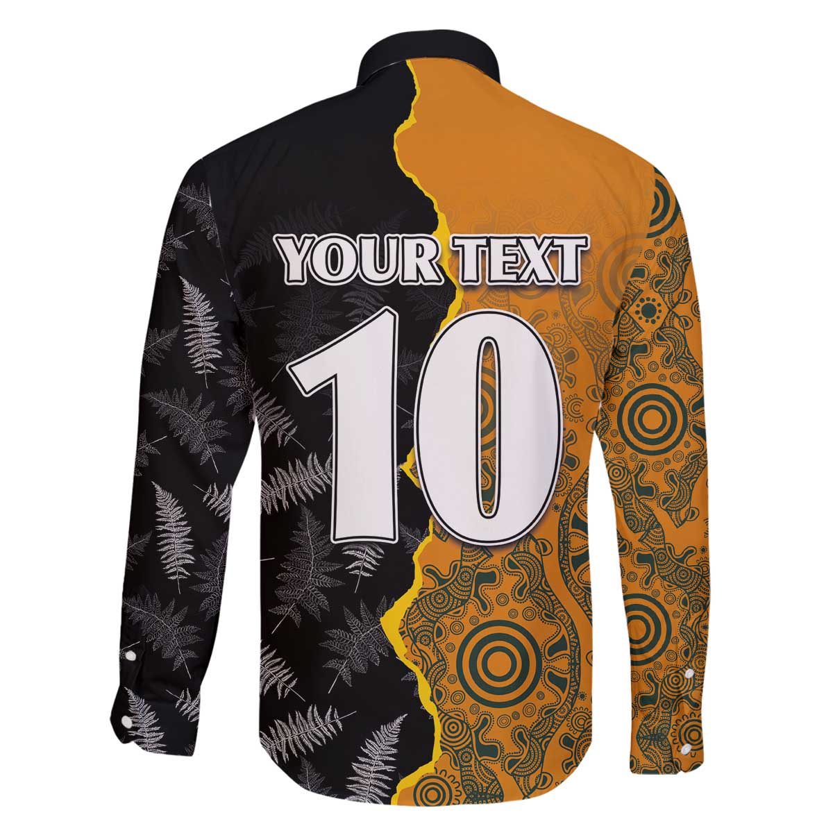 Custom New Zealand and Australia Rugby Championship 2024 Family Matching Off Shoulder Short Dress and Hawaiian Shirt Maori Warrior and Kangaroo Mascot with Fern Aboriginal LT03 - Polynesian Pride
