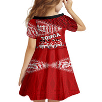 Tonga Rugby Family Matching Off Shoulder Maxi Dress and Hawaiian Shirt Sipi Tau Dance Ngatu Pattern LT03 - Polynesian Pride