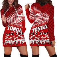 Tonga Rugby Hoodie Dress Sipi Tau Dance Ngatu Pattern LT03 - Polynesian Pride