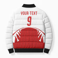 Tonga Rugby Custom Bomber Puffer Jacket Sipi Tau - Six Seven Six to the World LT03 - Polynesian Pride
