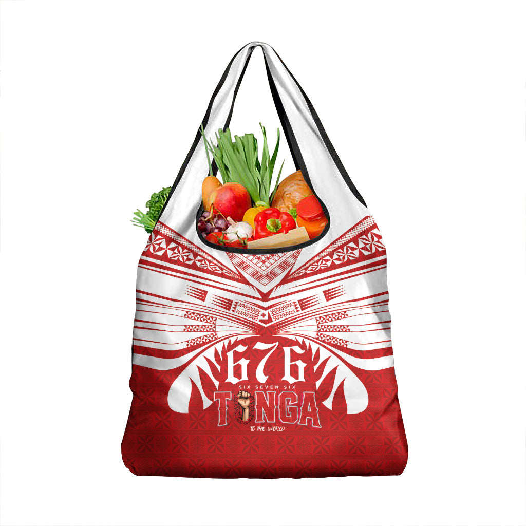 Tonga Rugby Grocery Bag Sipi Tau - Six Seven Six to the World LT03 1-pack One Size Red - Polynesian Pride