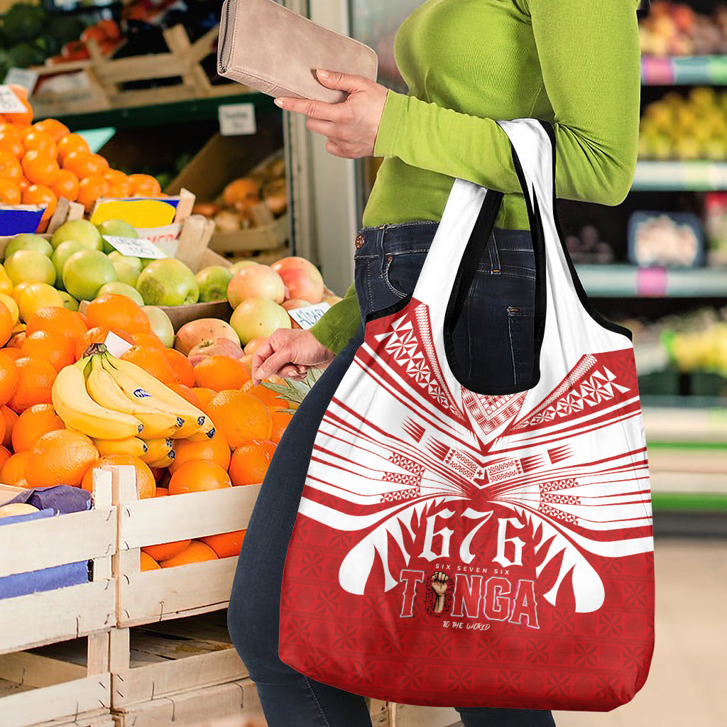 Tonga Rugby Grocery Bag Sipi Tau - Six Seven Six to the World LT03 - Polynesian Pride