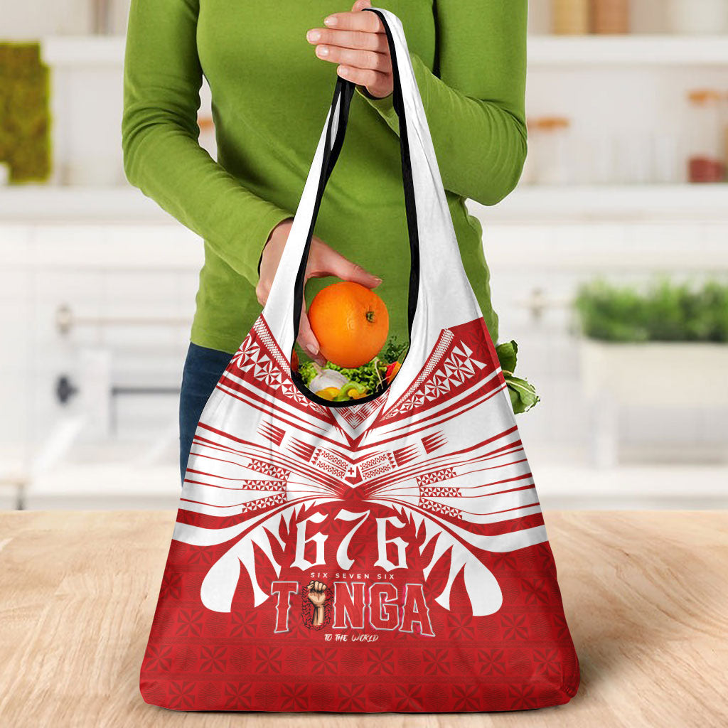 Tonga Rugby Grocery Bag Sipi Tau - Six Seven Six to the World LT03 - Polynesian Pride
