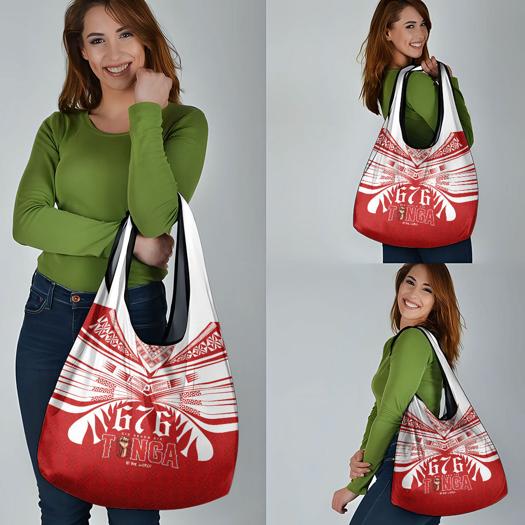 Tonga Rugby Grocery Bag Sipi Tau - Six Seven Six to the World LT03 - Polynesian Pride