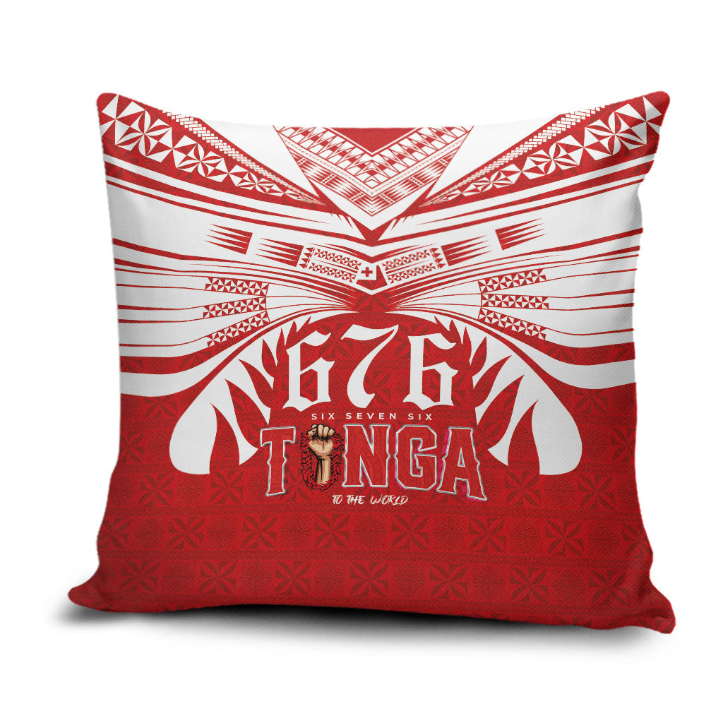 Tonga Rugby Pillow Cover Sipi Tau - Six Seven Six to the World