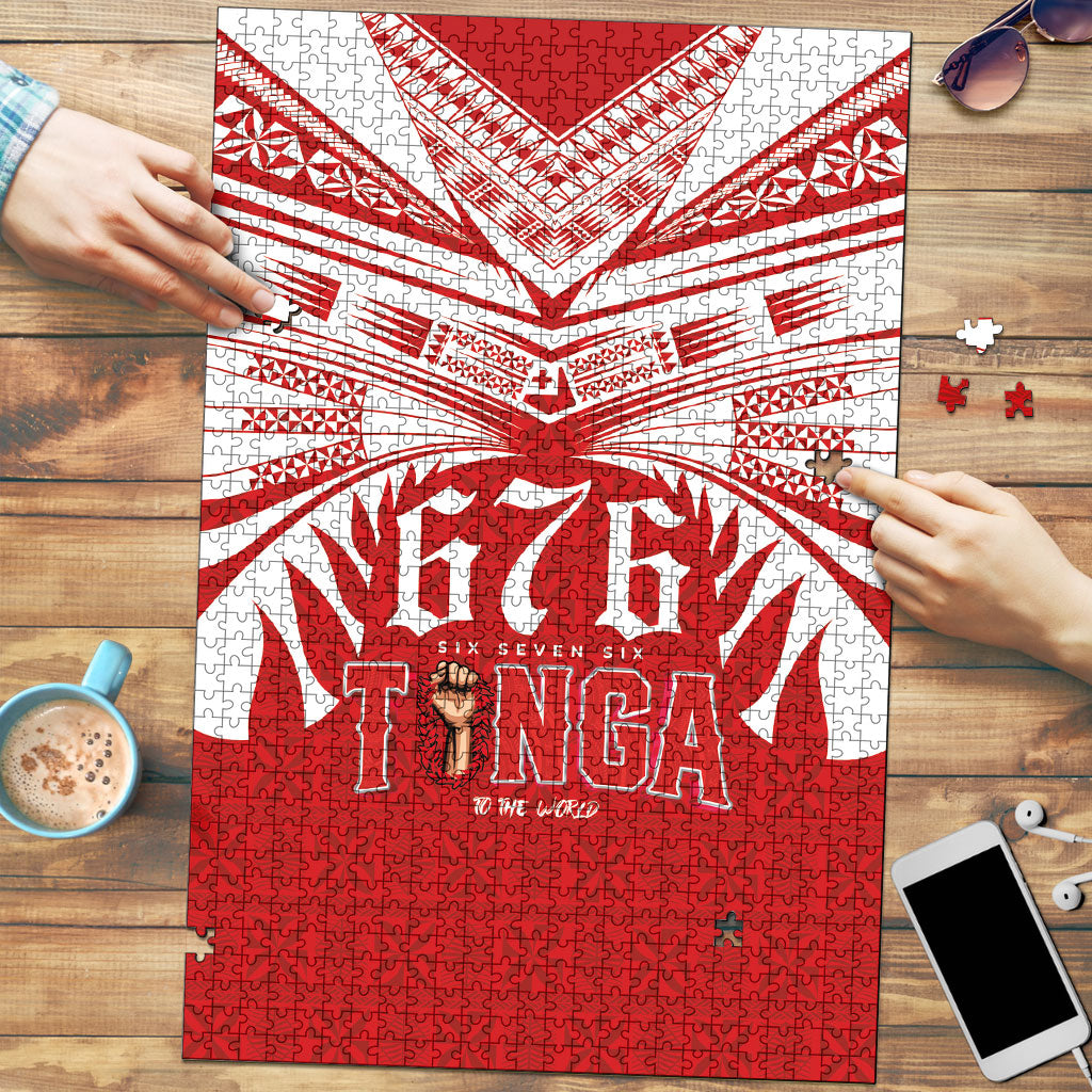 Tonga Rugby Puzzle Sipi Tau - Six Seven Six to the World LT03 Red - Polynesian Pride
