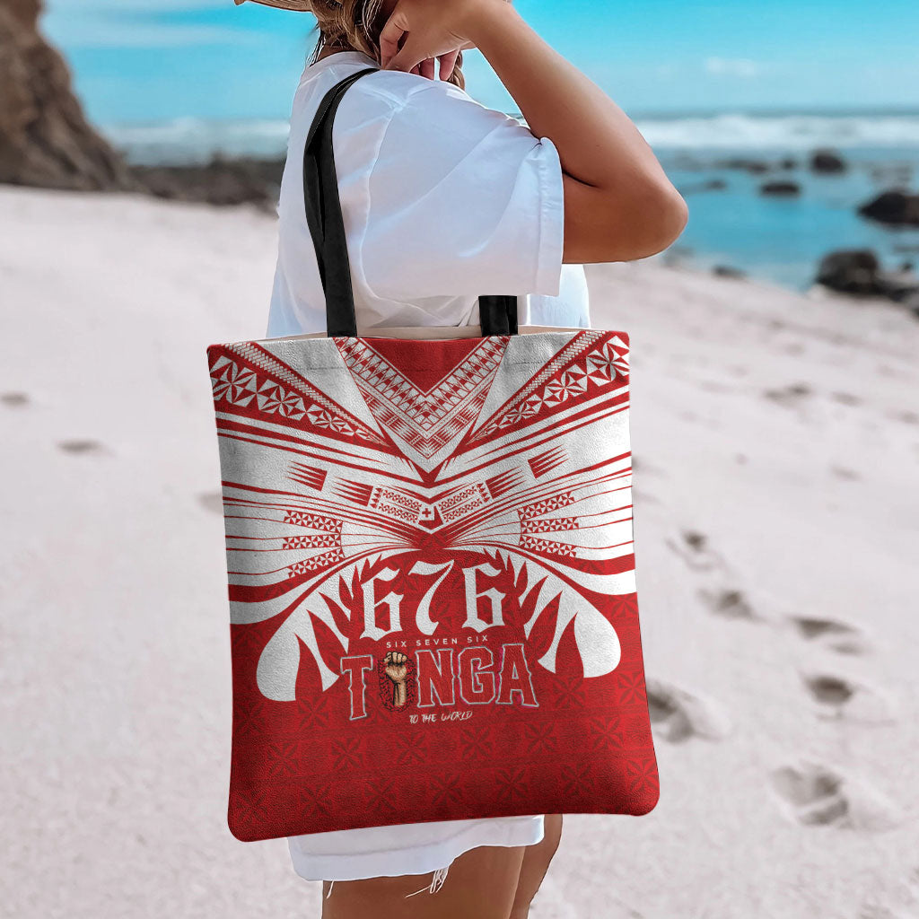 Tonga Rugby Tote Bag Sipi Tau - Six Seven Six to the World LT03 - Polynesian Pride