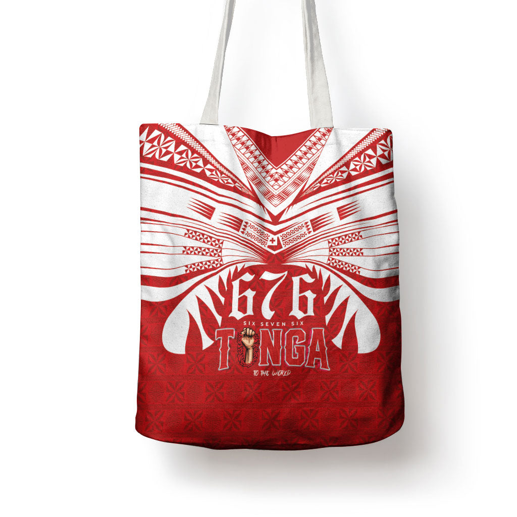 Tonga Rugby Tote Bag Sipi Tau - Six Seven Six to the World LT03 - Polynesian Pride