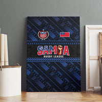 Toa Samoa Rugby Canvas Wall Art Siva Tau - Samoan Warriors Pacific Pattern LT03 - Polynesian Pride