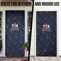 Toa Samoa Rugby Door Cover Siva Tau - Samoan Warriors Pacific Pattern LT03 - Polynesian Pride