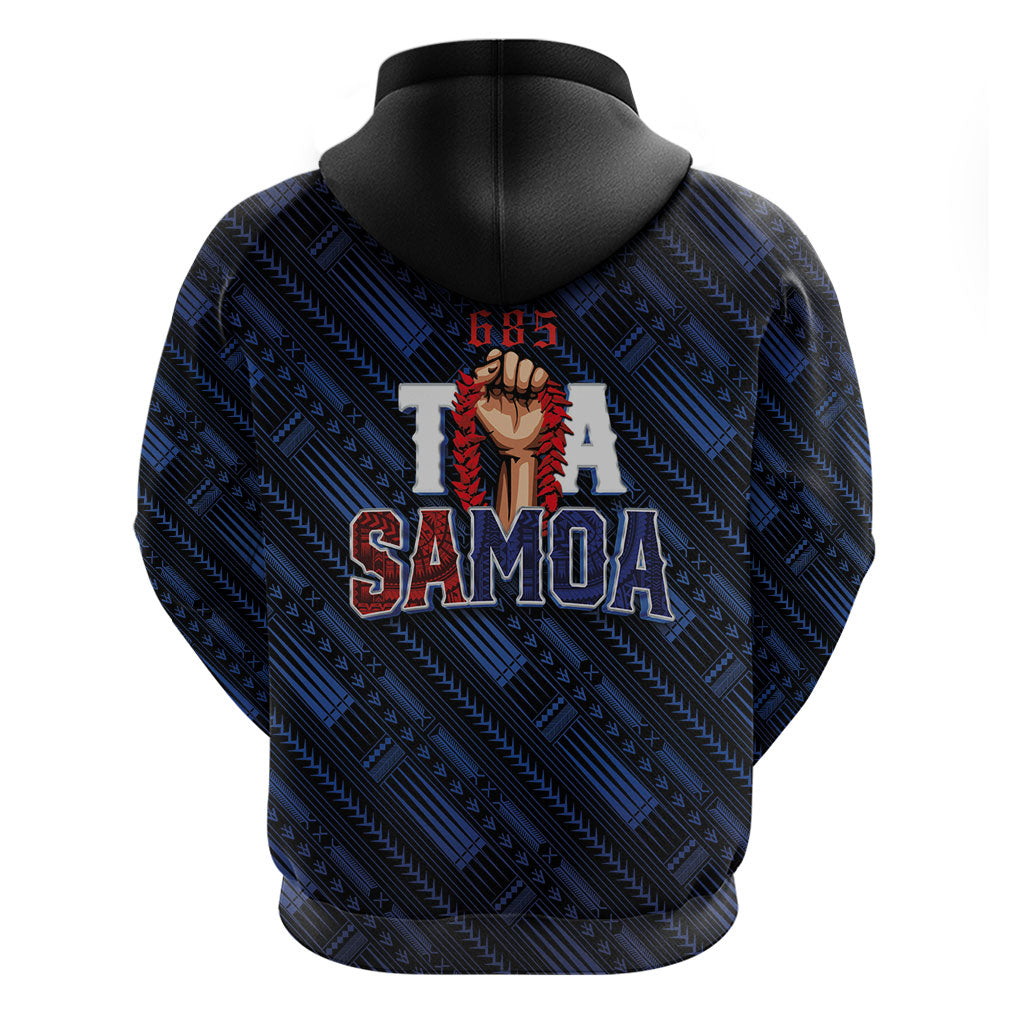 Toa Samoa Rugby Hoodie Siva Tau - Samoan Warriors Pacific Pattern LT03 - Polynesian Pride