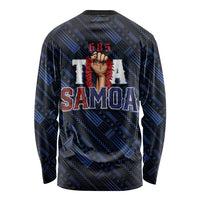 Toa Samoa Rugby Long Sleeve Shirt Siva Tau - Samoan Warriors Pacific Pattern LT03 - Polynesian Pride