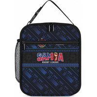 Toa Samoa Rugby Lunch Bag Siva Tau - Samoan Warriors Pacific Pattern LT03 10.2 × 8.3 × 4.3 inch Navy - Polynesian Pride