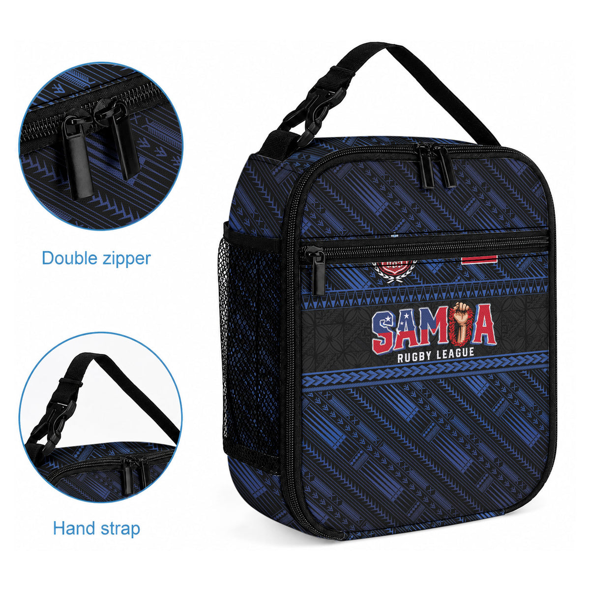 Toa Samoa Rugby Lunch Bag Siva Tau - Samoan Warriors Pacific Pattern LT03 - Polynesian Pride