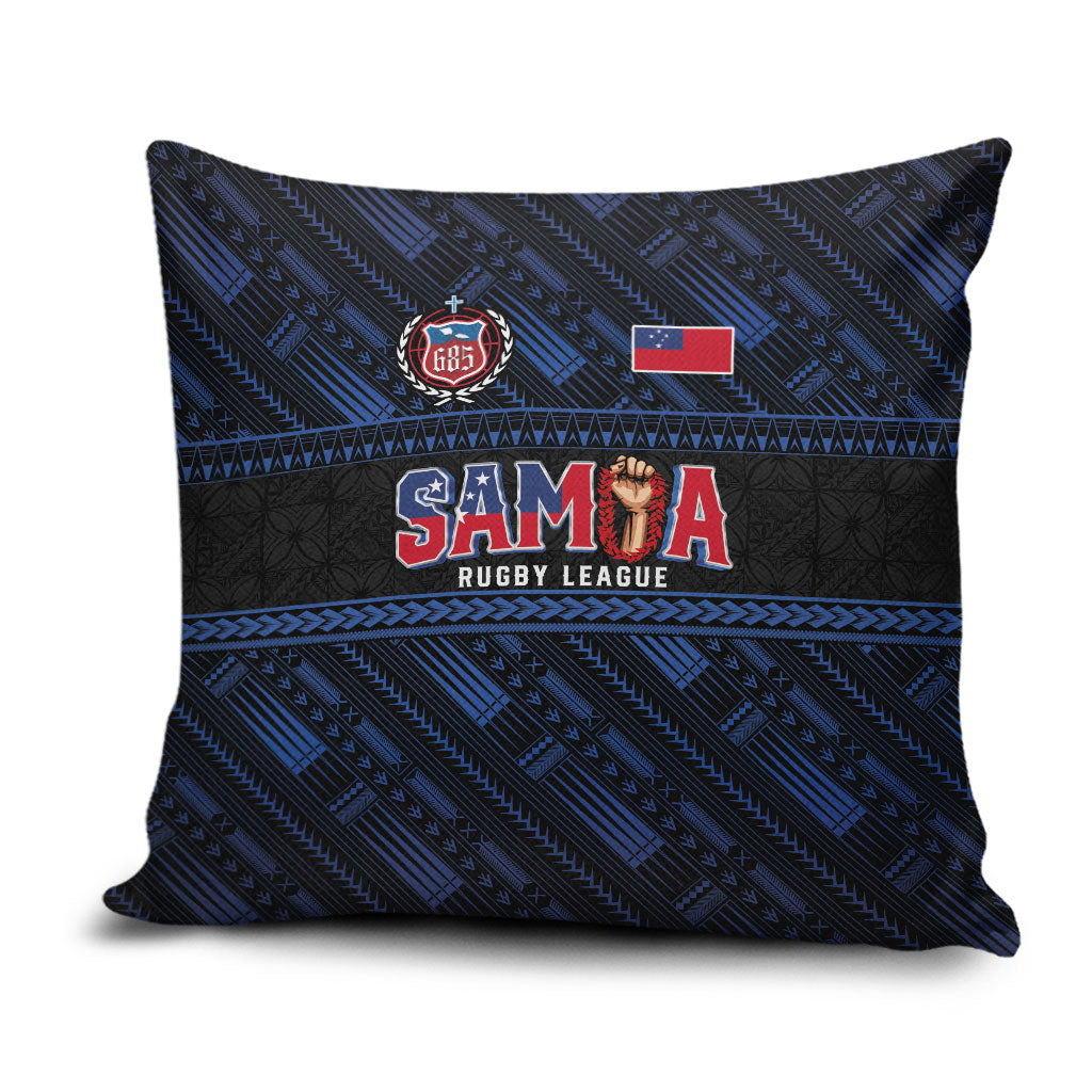 Toa Samoa Rugby Pillow Cover Siva Tau - Samoan Warriors Pacific Pattern