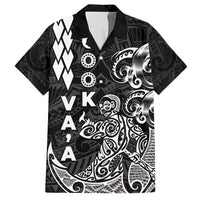 Cook Islands Va'a Polynesian Art Tattoo Hawaiian Shirt Black Color LT03 Black - Polynesian Pride