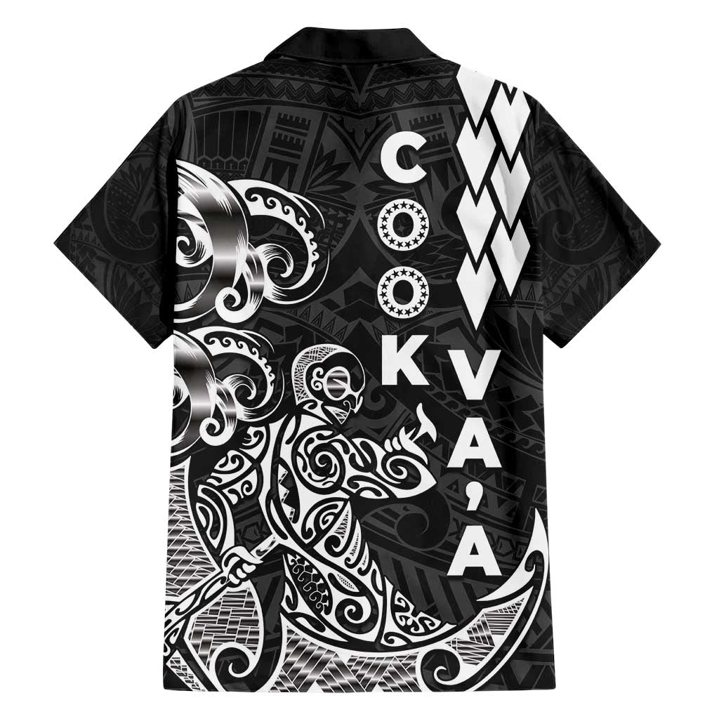 Cook Islands Va'a Polynesian Art Tattoo Hawaiian Shirt Black Color LT03 - Polynesian Pride