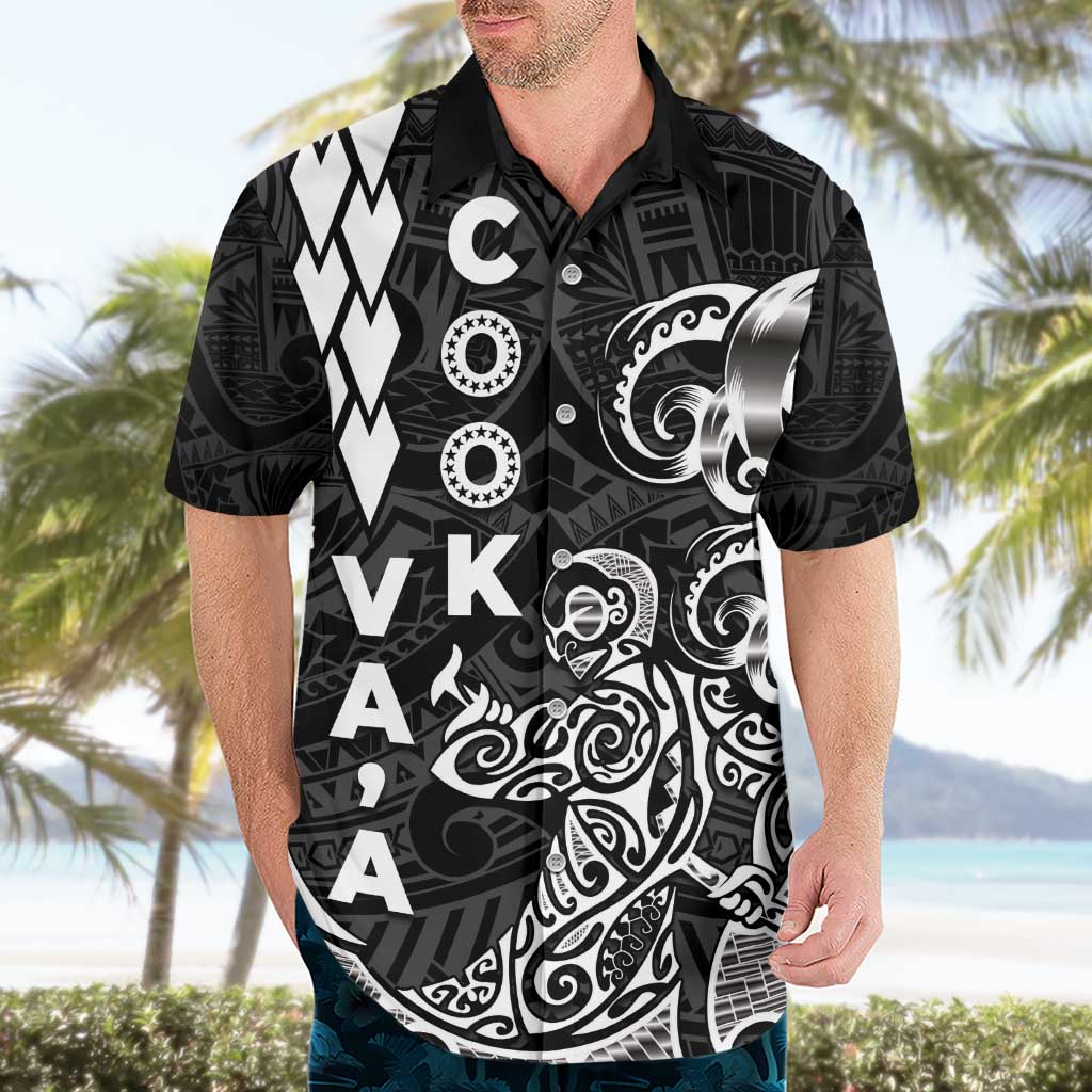 Cook Islands Va'a Polynesian Art Tattoo Hawaiian Shirt Black Color LT03 - Polynesian Pride