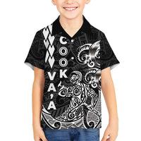 Cook Islands Va'a Polynesian Art Tattoo Hawaiian Shirt Black Color LT03 - Polynesian Pride