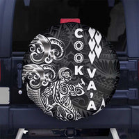 Cook Islands Vaa Polynesian Art Tattoo Spare Tire Cover Black Color