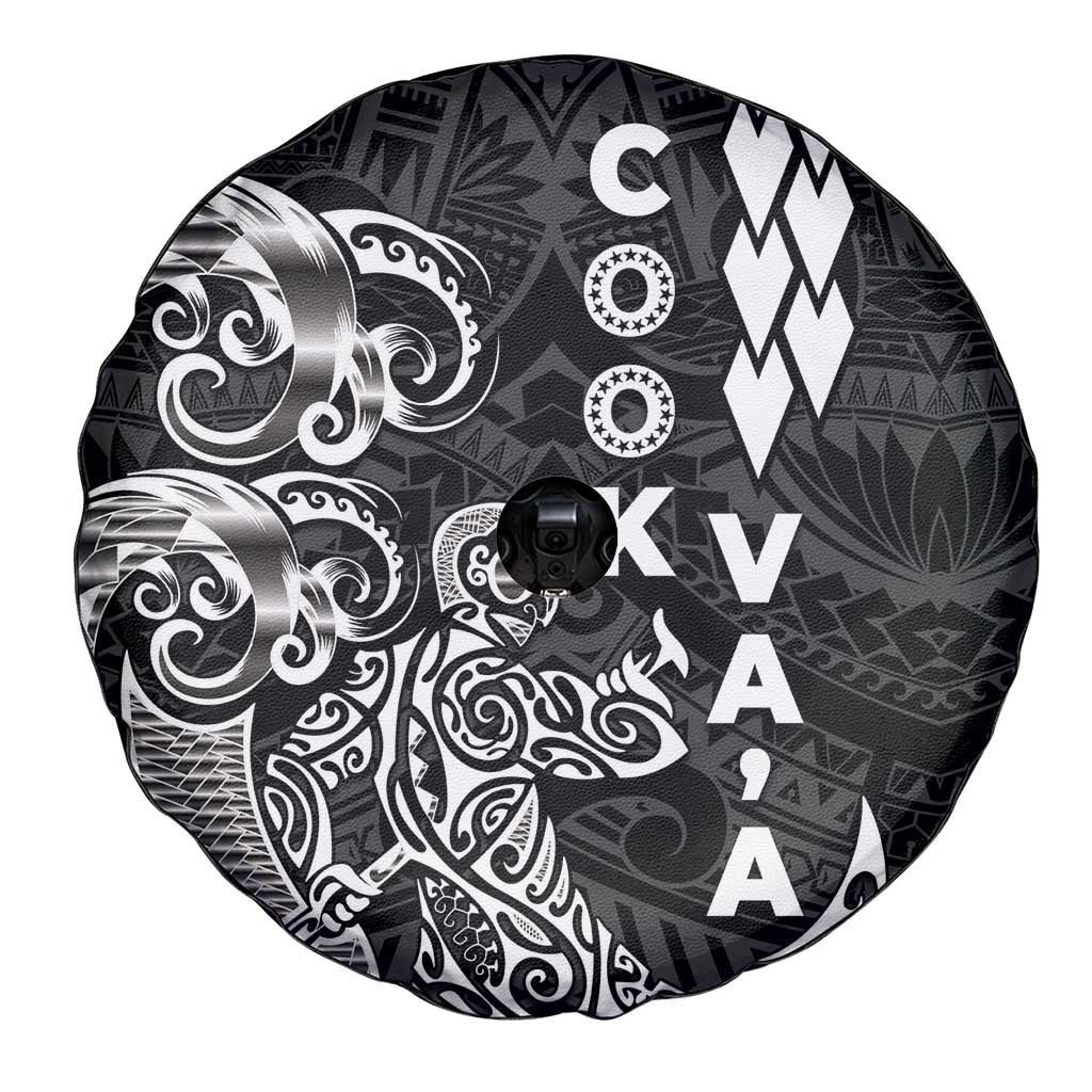 Cook Islands Vaa Polynesian Art Tattoo Spare Tire Cover Black Color
