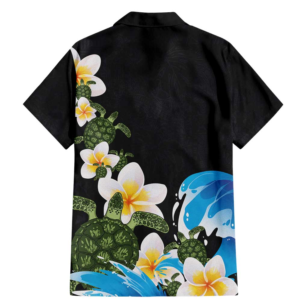 Hawaiian Plumeria and Turtle Family Matching Long Sleeve Bodycon Dress and Hawaiian Shirt with Polynesian Tribal Art Pattern Vintage Vibes LT03 - Polynesian Pride