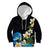 Hawaiian Plumeria and Turtle Kid Hoodie with Polynesian Tribal Art Pattern Vintage Vibes