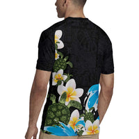 Hawaiian Plumeria and Turtle Rugby Jersey with Polynesian Tribal Art Pattern Vintage Vibes LT03 - Polynesian Pride