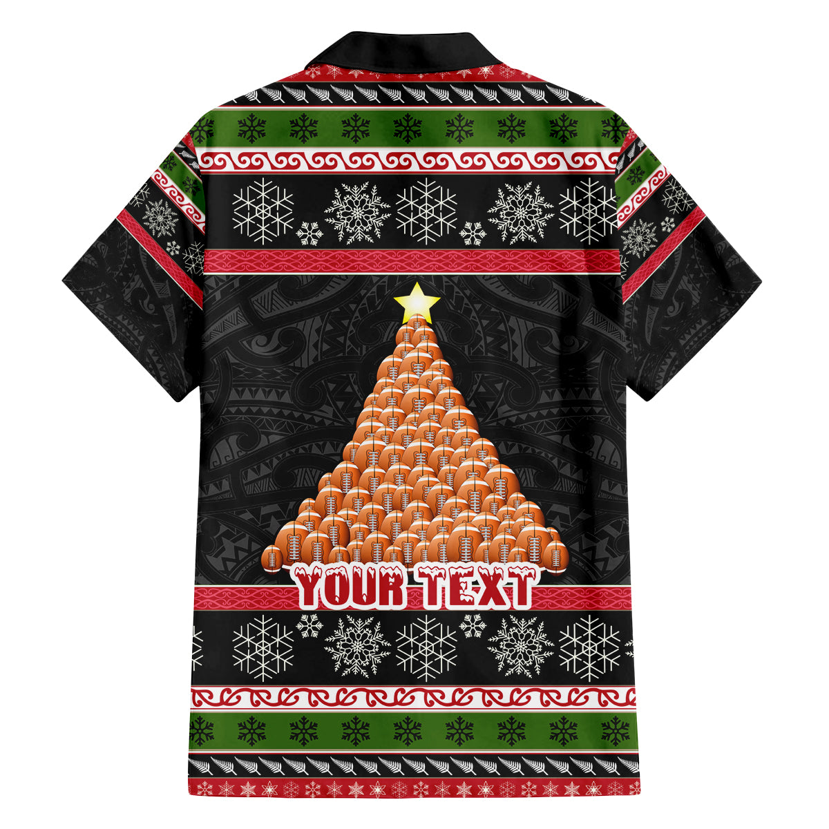 Personalized New Zealand Meri Kirihimete Family Matching Puletasi Dress and Hawaiian Shirt Maori Warrior with Rugby Christmas Tree LT03 - Polynesian Pride