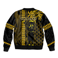 Custom Hawaii Bomber Jacket Ukelele and Hula Girl Mix Kakau Pattern LT03 - Polynesian Pride