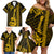 Custom Hawaii Family Matching Off Shoulder Short Dress and Hawaiian Shirt Ukelele and Hula Girl Mix Kakau Pattern LT03 - Polynesian Pride