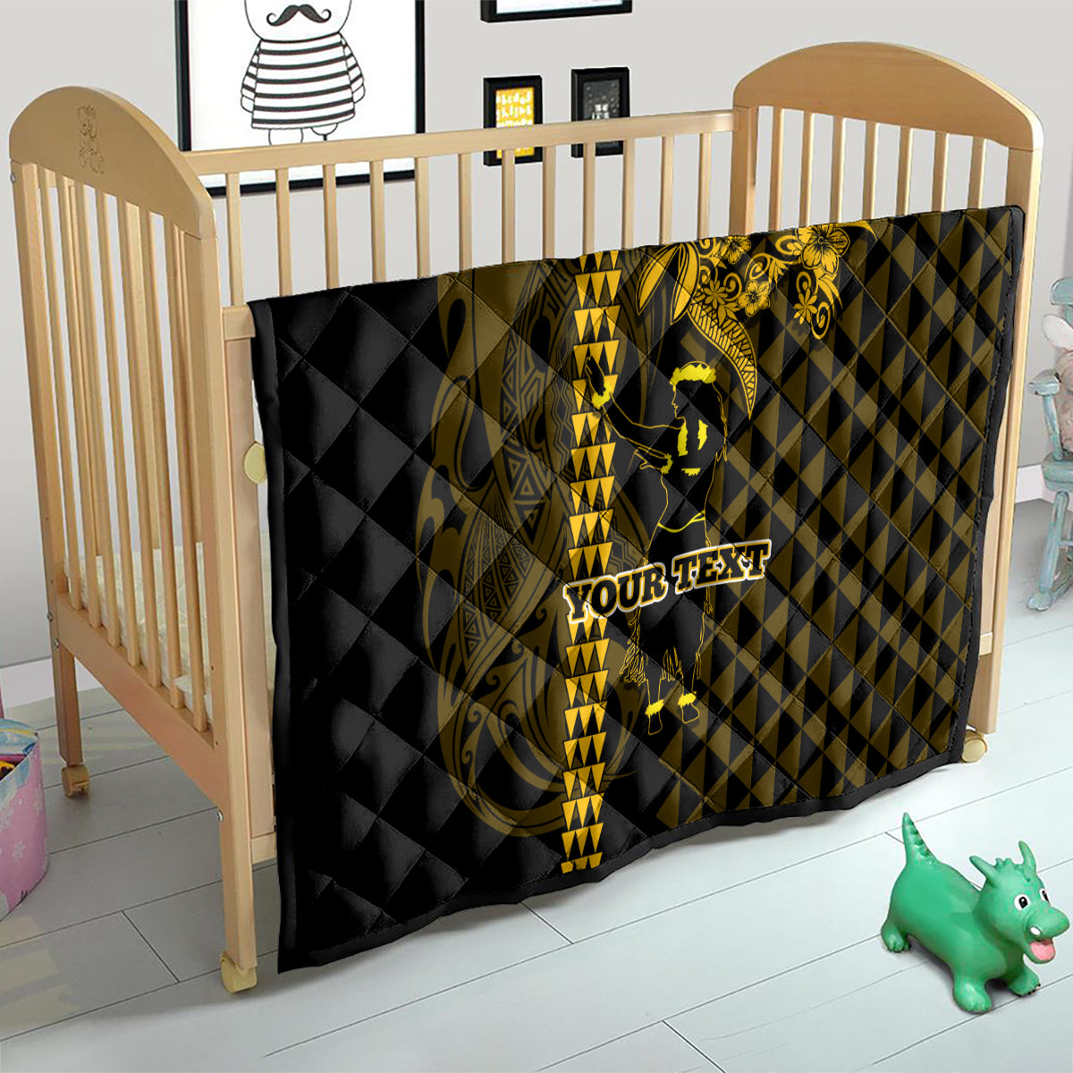 Custom Hawaii Quilt Ukelele and Hula Girl Mix Kakau Pattern LT03 - Polynesian Pride