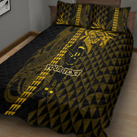 Custom Hawaii Quilt Bed Set Ukelele and Hula Girl Mix Kakau Pattern LT03 - Polynesian Pride