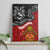 The Kingitanga - Maori King Movement Canvas Wall Art Ko Te Mana Motuhake Emblem with Moko and Polynesian Art Tattoo