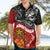 The Kingitanga - Maori King Movement Hawaiian Shirt Ko Te Mana Motuhake Emblem with Moko and Polynesian Art Tattoo