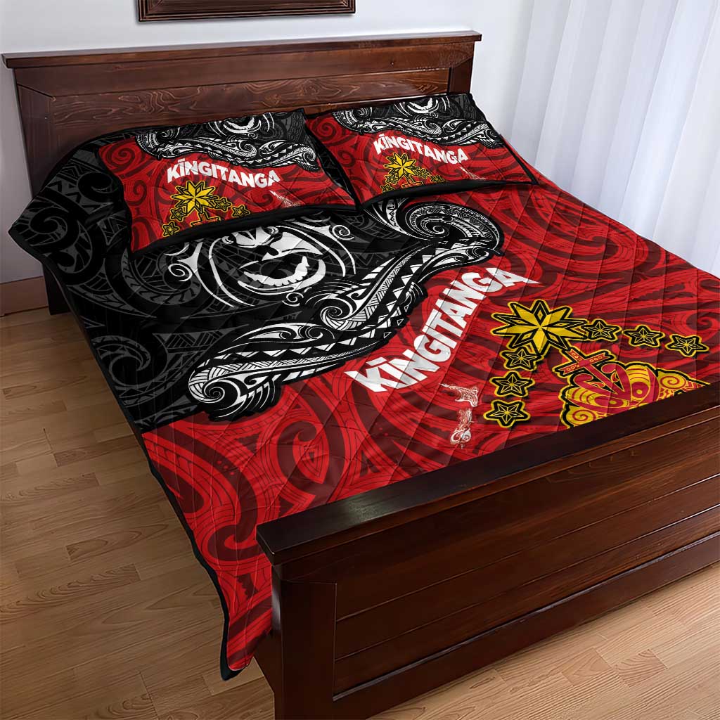 The Kingitanga - Maori King Movement Quilt Bed Set Ko Te Mana Motuhake Emblem with Moko and Polynesian Art Tattoo