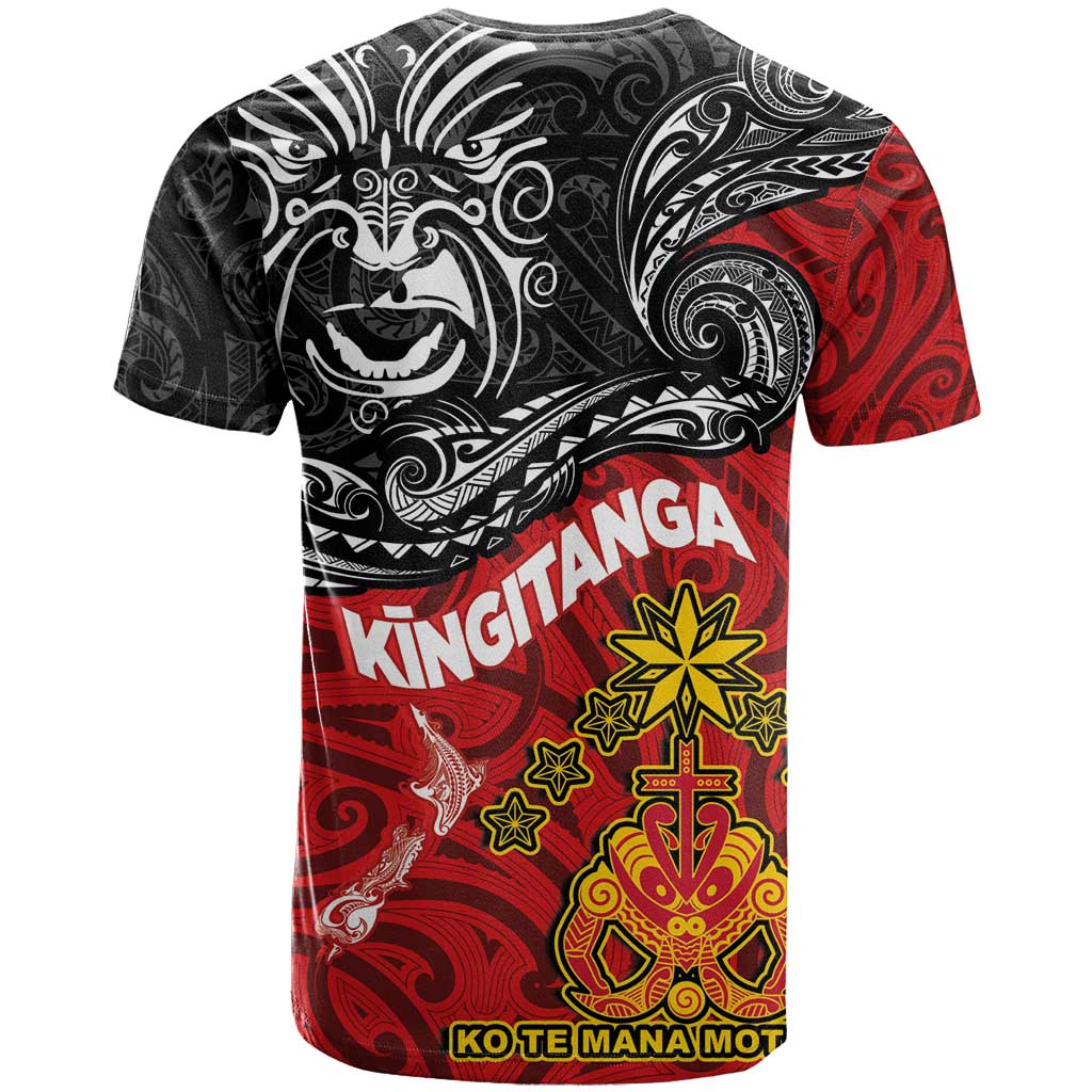 Maori King Movement T Shirt Ko Te Mana Motuhake Emblem with Moko and Polynesian Art Tattoo LT03 - Polynesian Pride