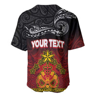 Personalised Maori King Movement Baseball Jersey Ko Te Mana Motuhake Emblem with Silver Ferns and Polynesian Art Tattoo LT03 - Polynesian Pride
