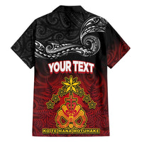 Personalised Maori King Movement Family Matching Long Sleeve Bodycon Dress and Hawaiian Shirt Ko Te Mana Motuhake Emblem with Silver Ferns and Polynesian Art Tattoo LT03 - Polynesian Pride