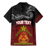 Personalised Maori King Movement Family Matching Mermaid Dress and Hawaiian Shirt Ko Te Mana Motuhake Emblem with Silver Ferns and Polynesian Art Tattoo LT03 - Polynesian Pride