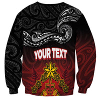 Personalised Maori King Movement Sweatshirt Ko Te Mana Motuhake Emblem with Silver Ferns and Polynesian Art Tattoo LT03 - Polynesian Pride